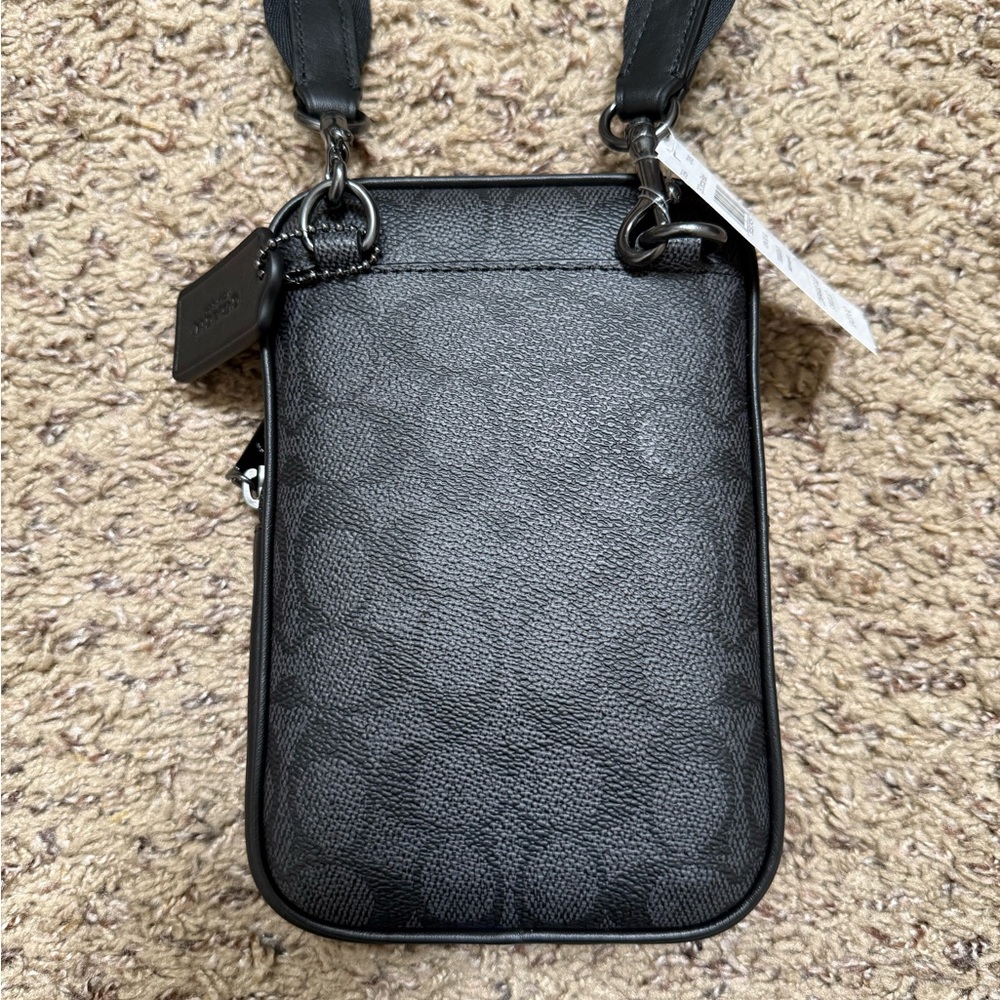 Coach Signature Black Leather Crossbody